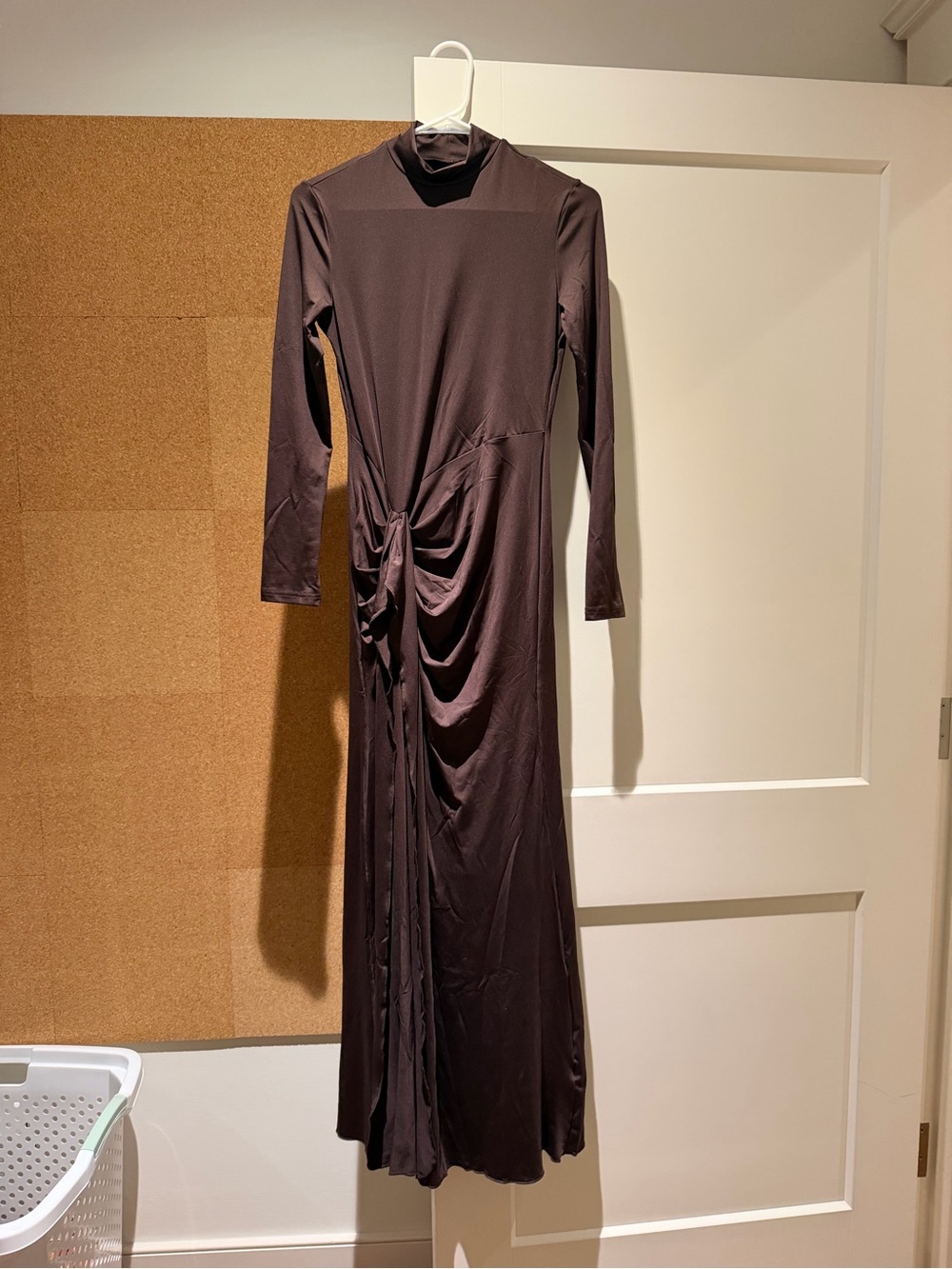 Women's Long Sleeve
High-Slit Maxi Dress